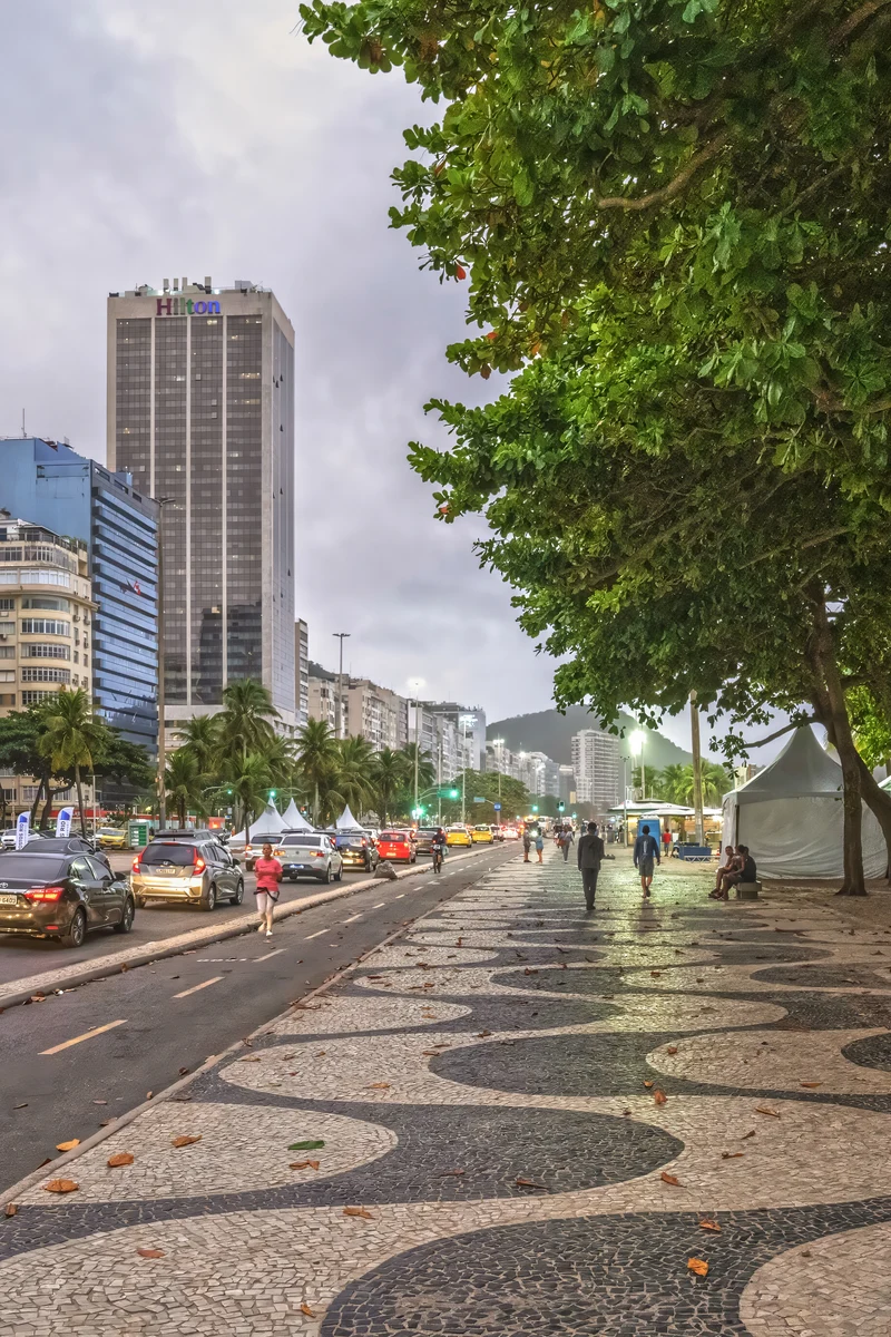 Avenida Atlântica an der Copacabana in Rio de Janeiro