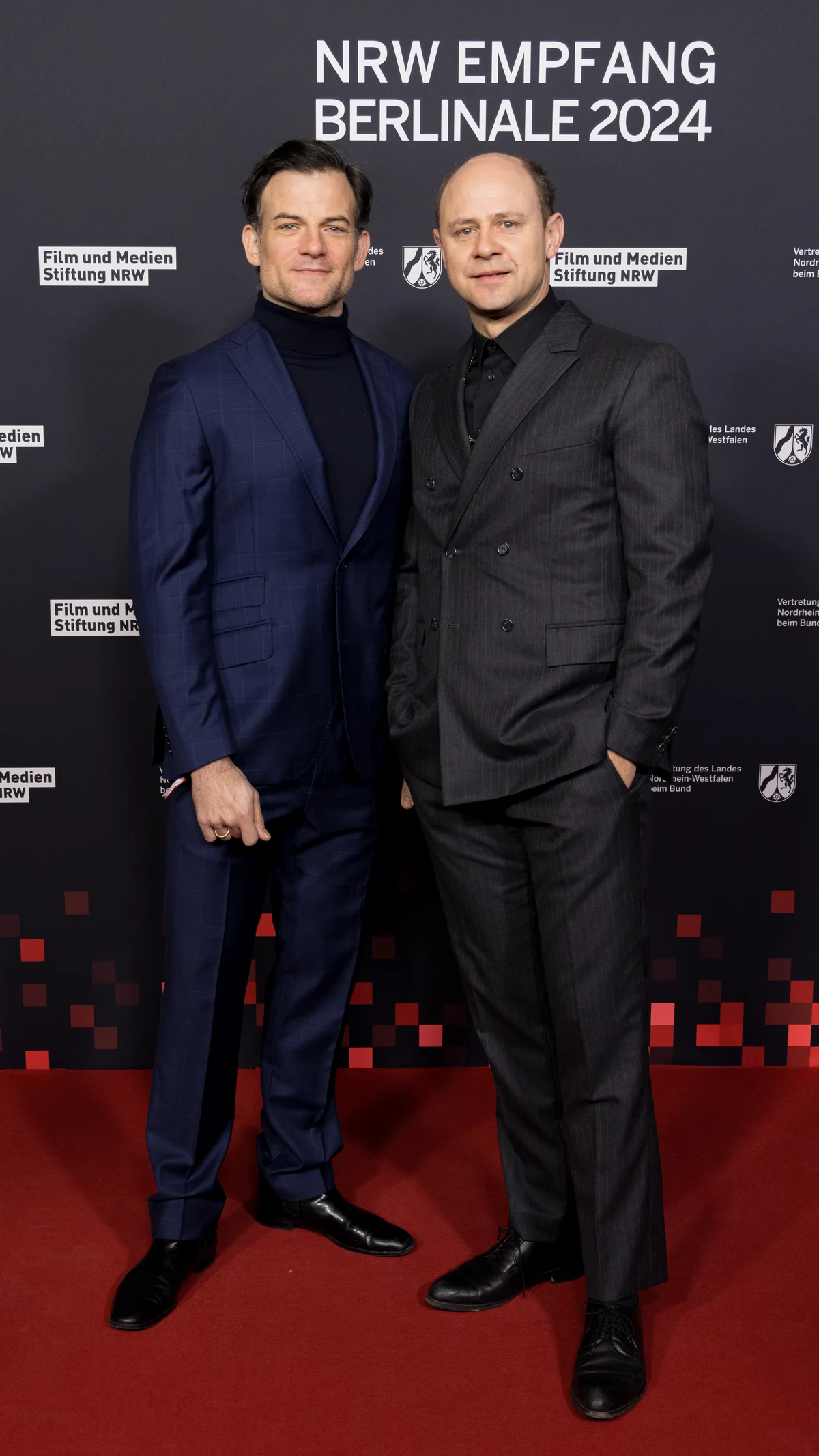 Torben Liebrecht und Moritz Führmann beim NRW-Empfang der Berlinale 2024