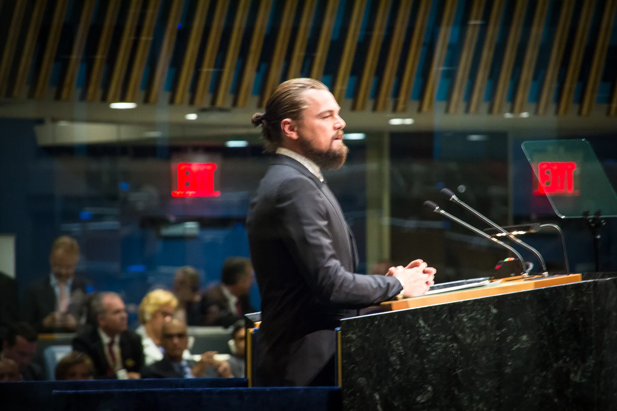 Leonardo DiCaprio bei der UN-Klimakonferenz 2014