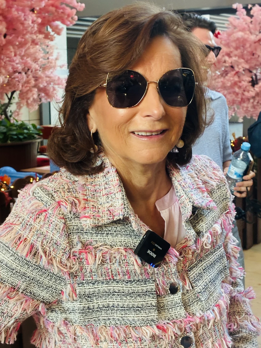 Claudia Obert bei einer Feier in der Europa Passage in Hamburg