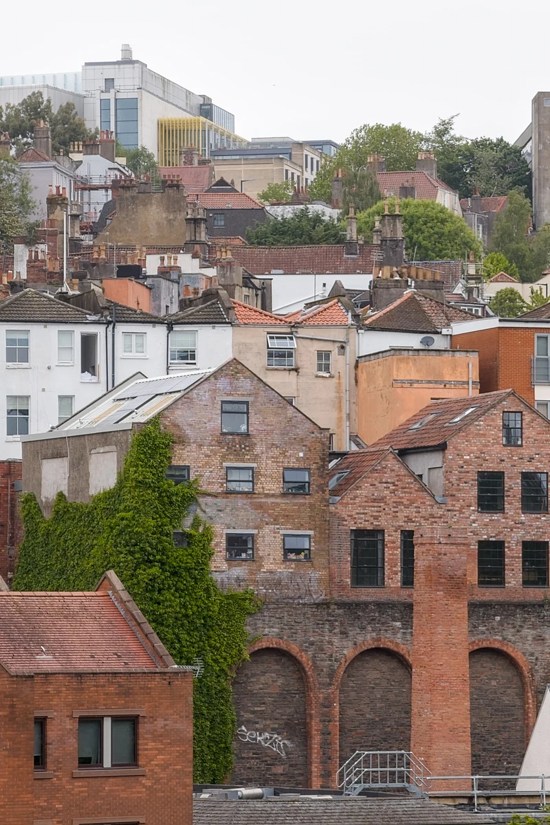 Dächer der Innenstadt von Bristol
