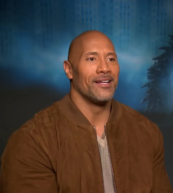 Dwayne Johnson bei einem Interview im Jahr 2018
