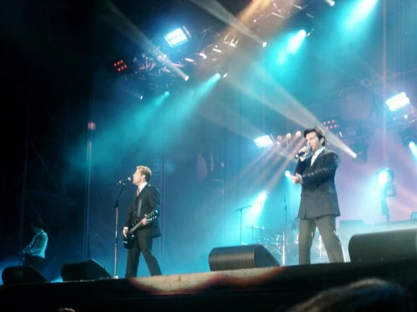Modern Talking bei ihrem letzten Auftritt auf der Bühne in Berlin