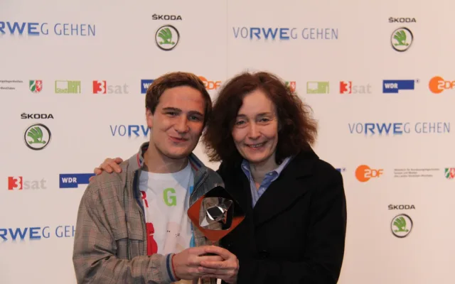 Frederick Lau und Hermine Huntgeburth bei der Grimme-Preis-Verleihung 2011