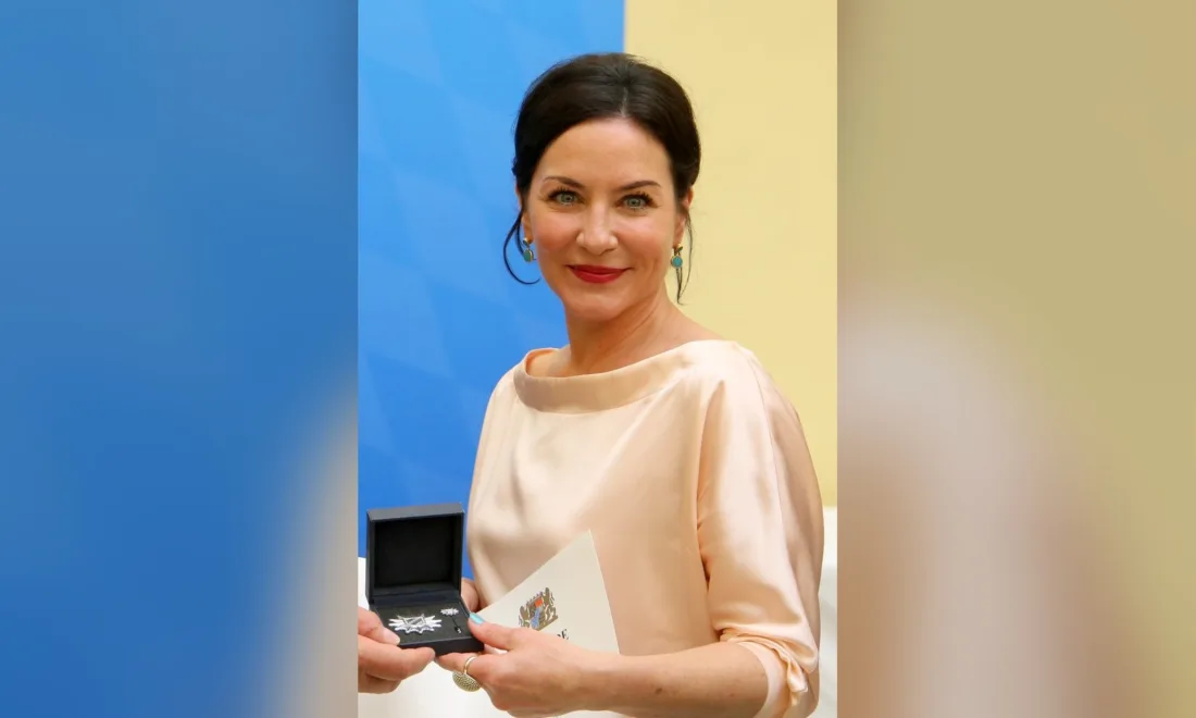 Marisa Burger bei der Verleihung der Bayerischen Staatsmedaille Innere Sicherheit 2017