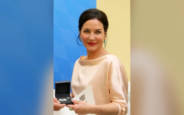 Marisa Burger bei der Verleihung der Bayerischen Staatsmedaille Innere Sicherheit 2017