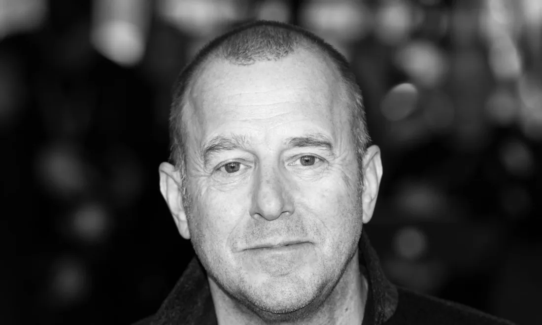 Heino Ferch beim Empfang der Hessischen Landesregierung auf der Berlinale 2018 (Schwarz-Weiß-Porträt)