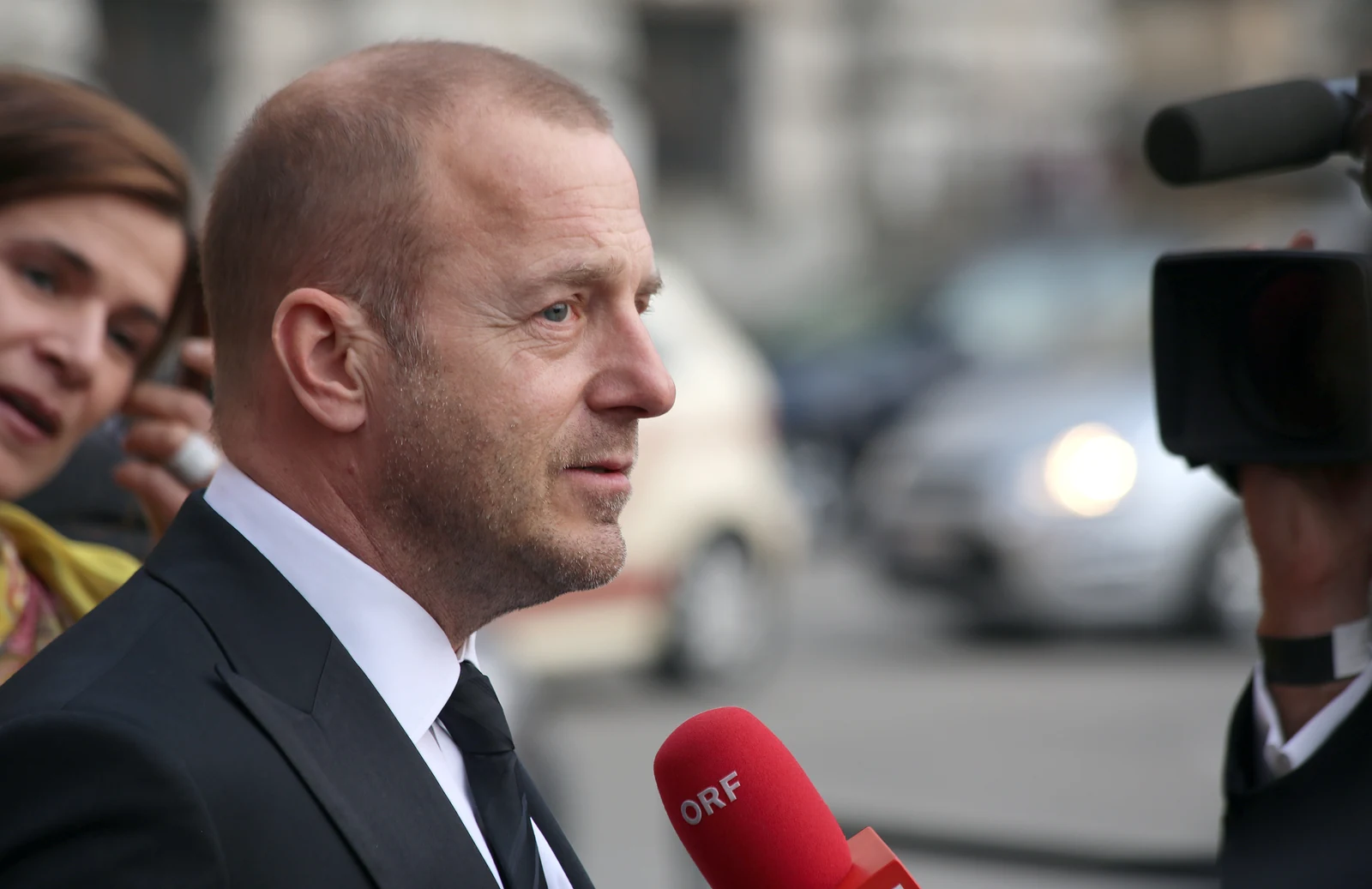Ferch im Profil bei einem ORF-Interview bei der Romy-Verleihung 2013