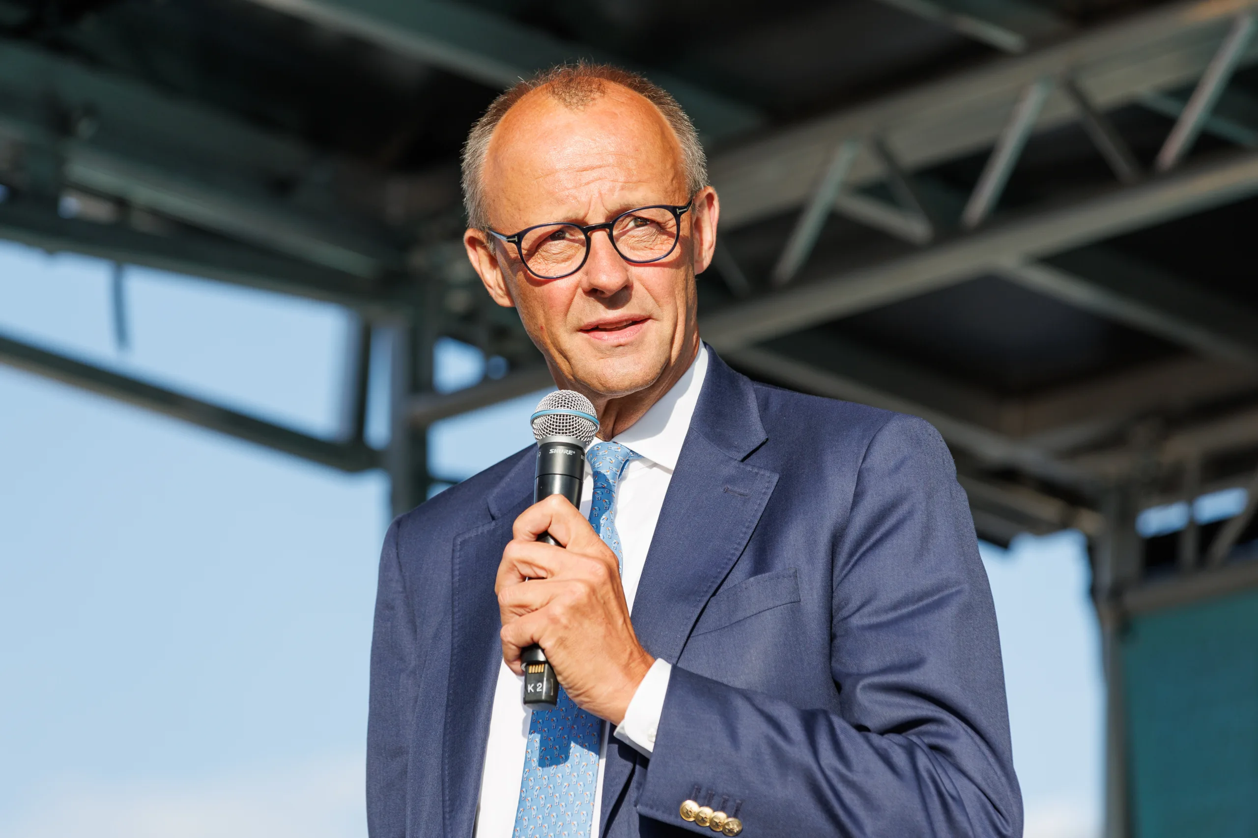Friedrich Merz bei einem Wahlkampfauftritt in Erfurt im August 2024