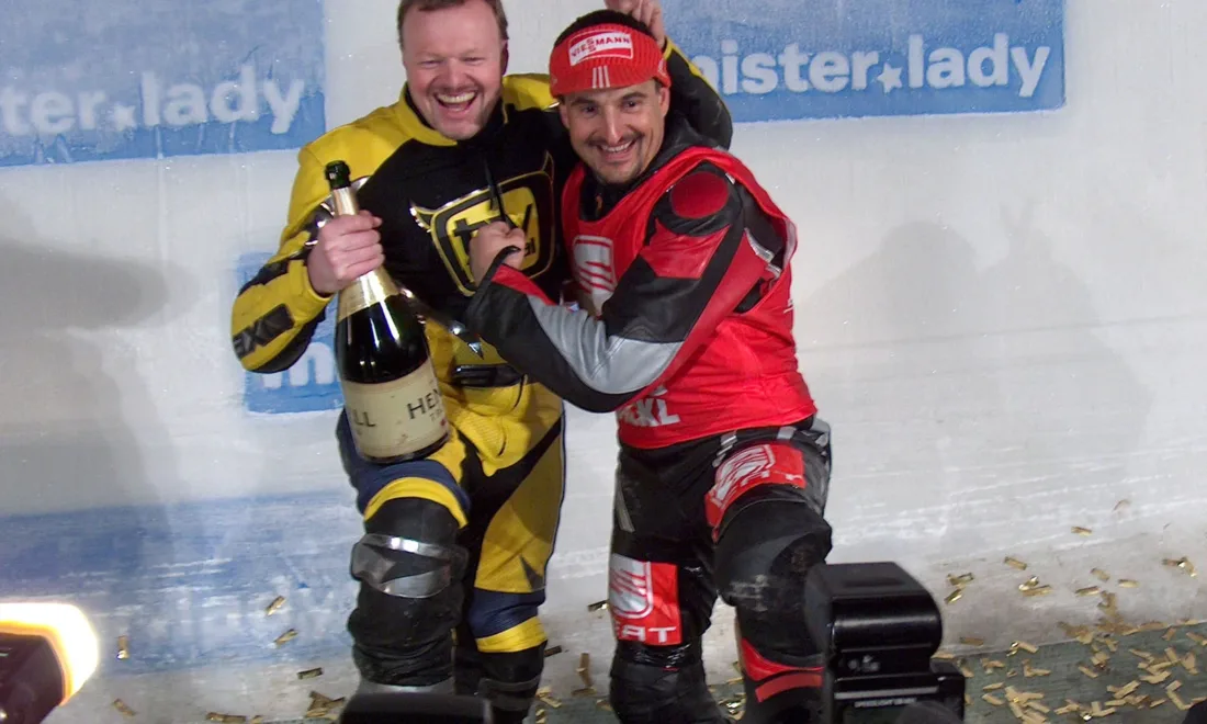 Stefan Raab und Georg Hackl bei der Wok-WM 2008